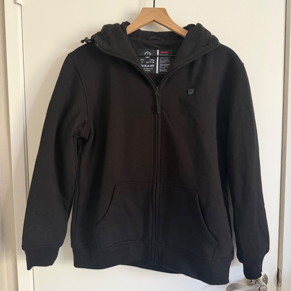 Sailwind Mens Full Zip Black Fleece Lined Jacket Sporty Fisherman Athleisure